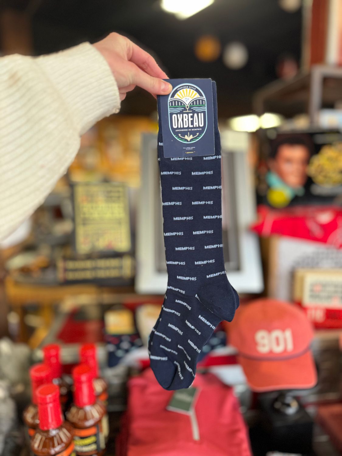 MEMPHIS Sock, Color: Navy/Light Beale