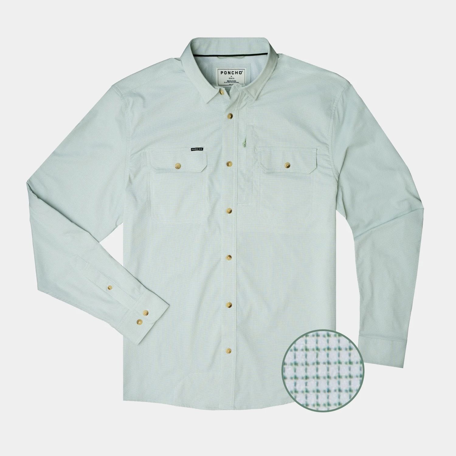 Poncho Original Long Sleeve, Color: The Topwater, Size: M
