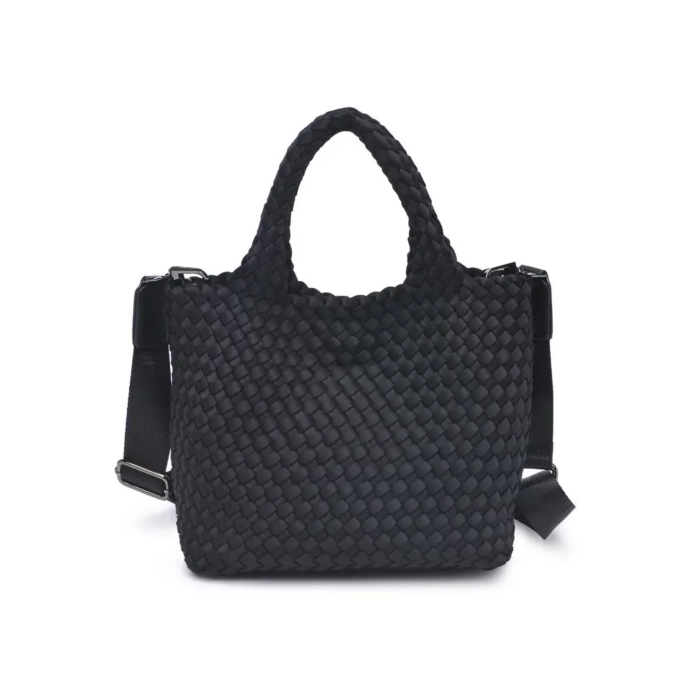 Sky&#39;s the Limit - Small Woven Neoprene Crossbody , Color: Black