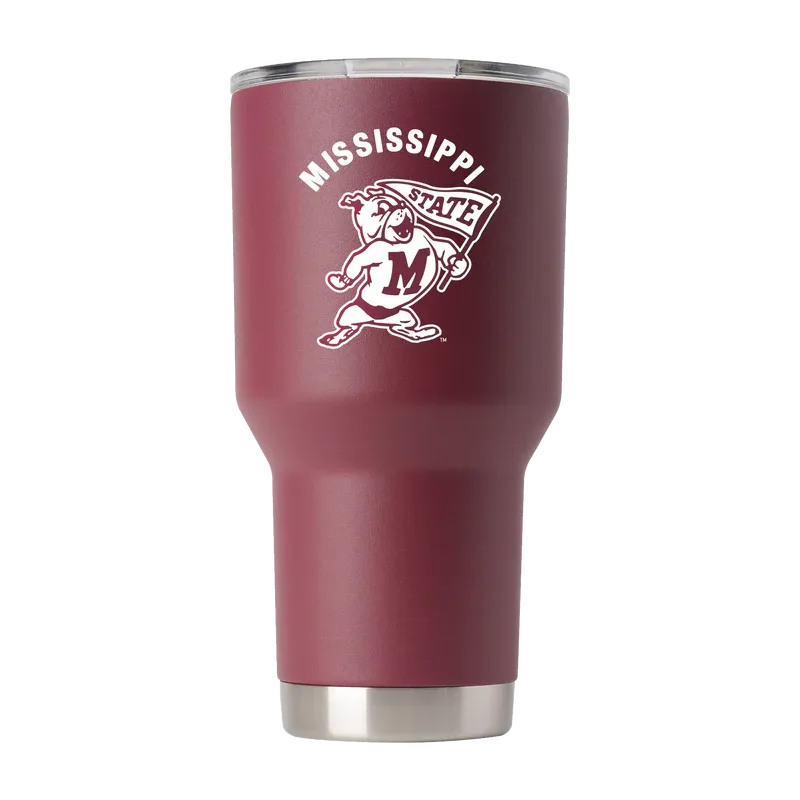 Mississippi State Bully w/Flag 30oz Tumbler