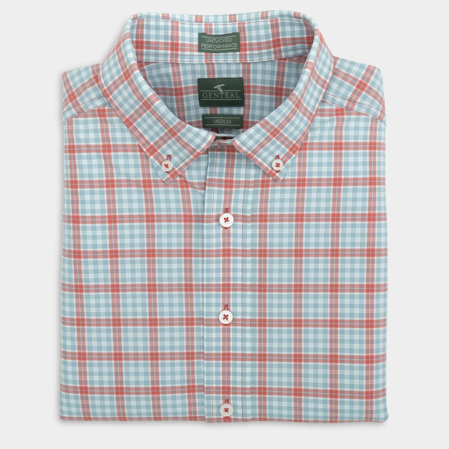 Donner LiteTec Short Sleeve Untucked Sport Shirt, Color: Wildcherry, Size: S