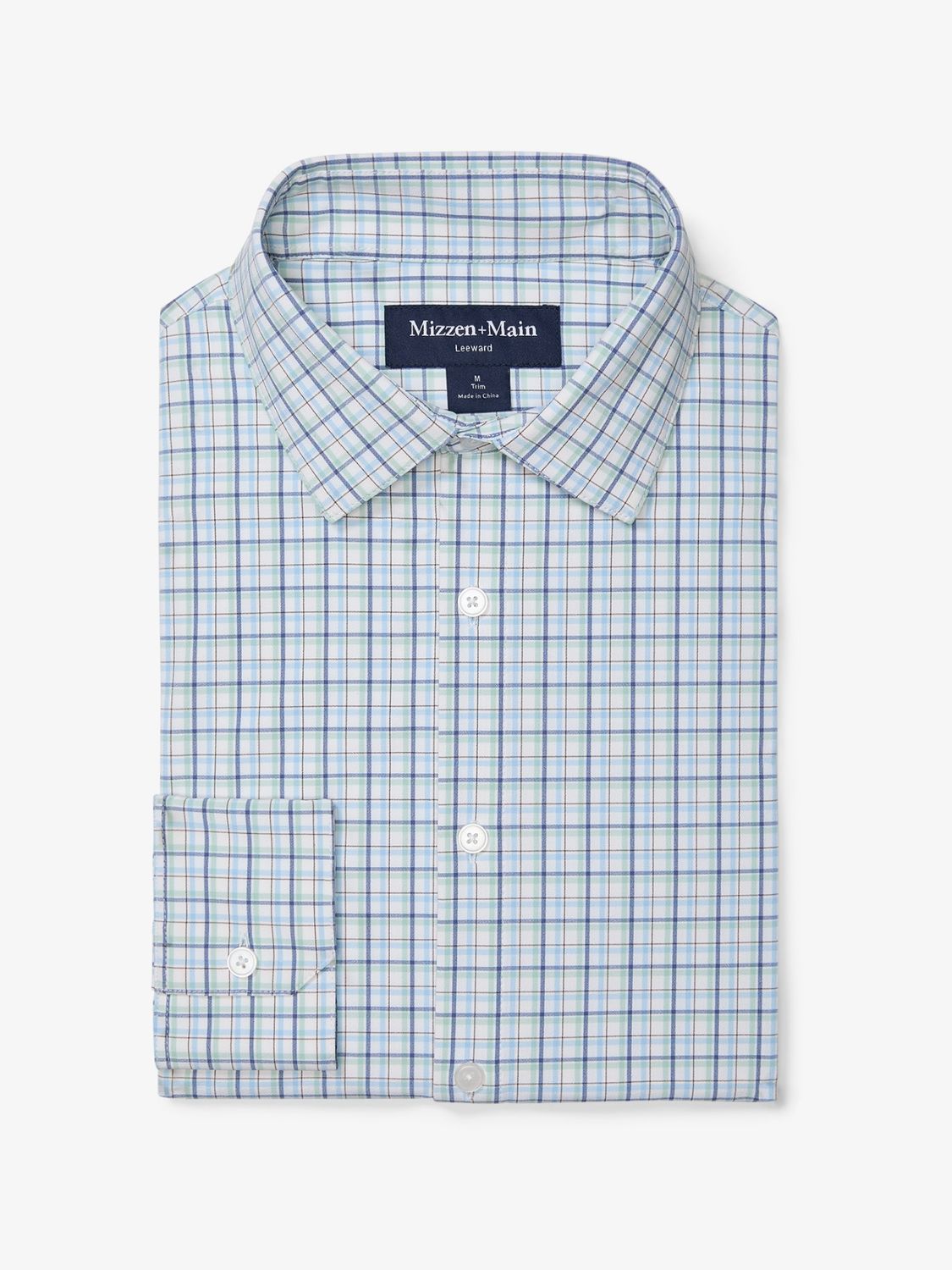 Leeward LS Dress Shirt, Color: Leaf Austin Plaid, Size: Trim-S