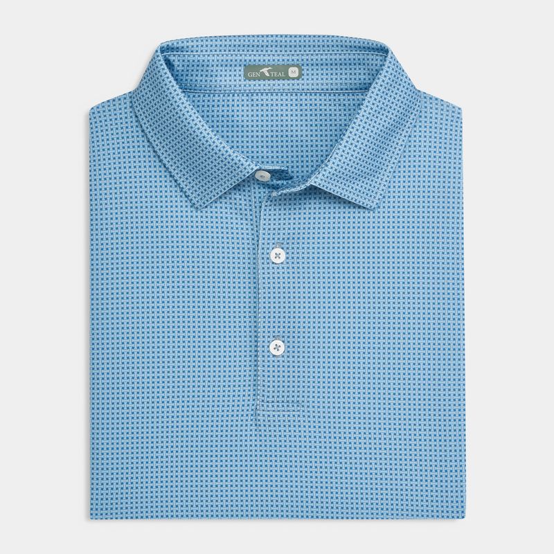 Lattice Printed Performance Polo
