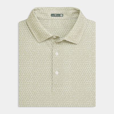 Green Reels Printed Performance Polo