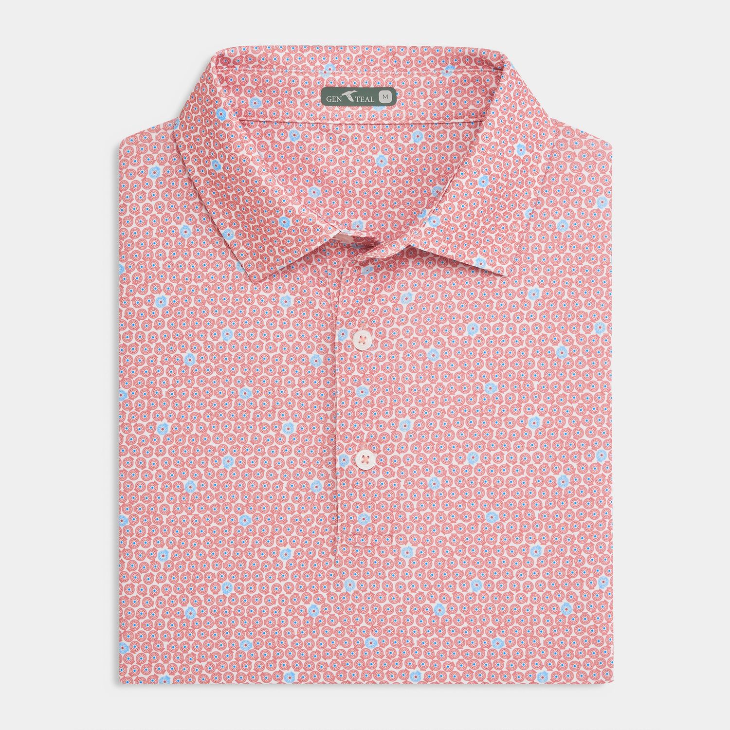 Red Reels Printed Performance Polo