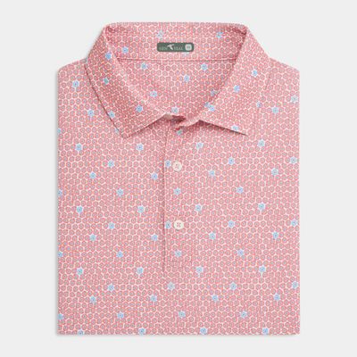 Red Reels Printed Performance Polo