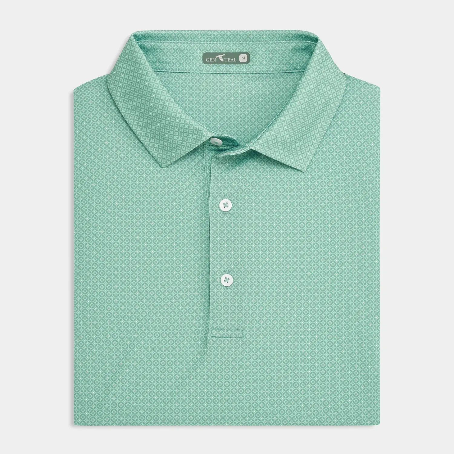 Cactus Circle Printed Performance Polo