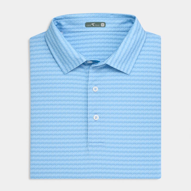 Peacock Printed Performance Polo