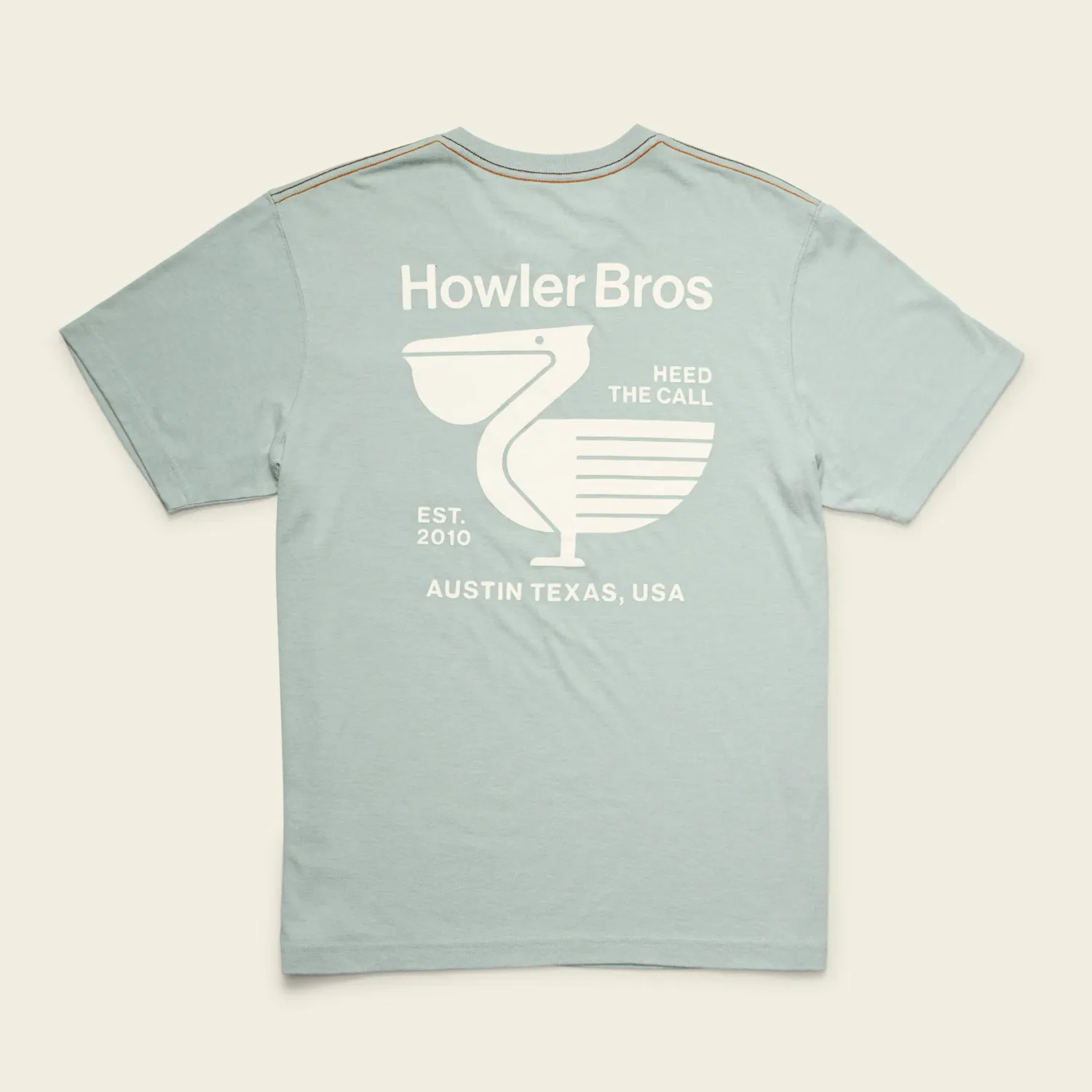 Pocket T-Shirt- Pelican Postage: Puritan Grey