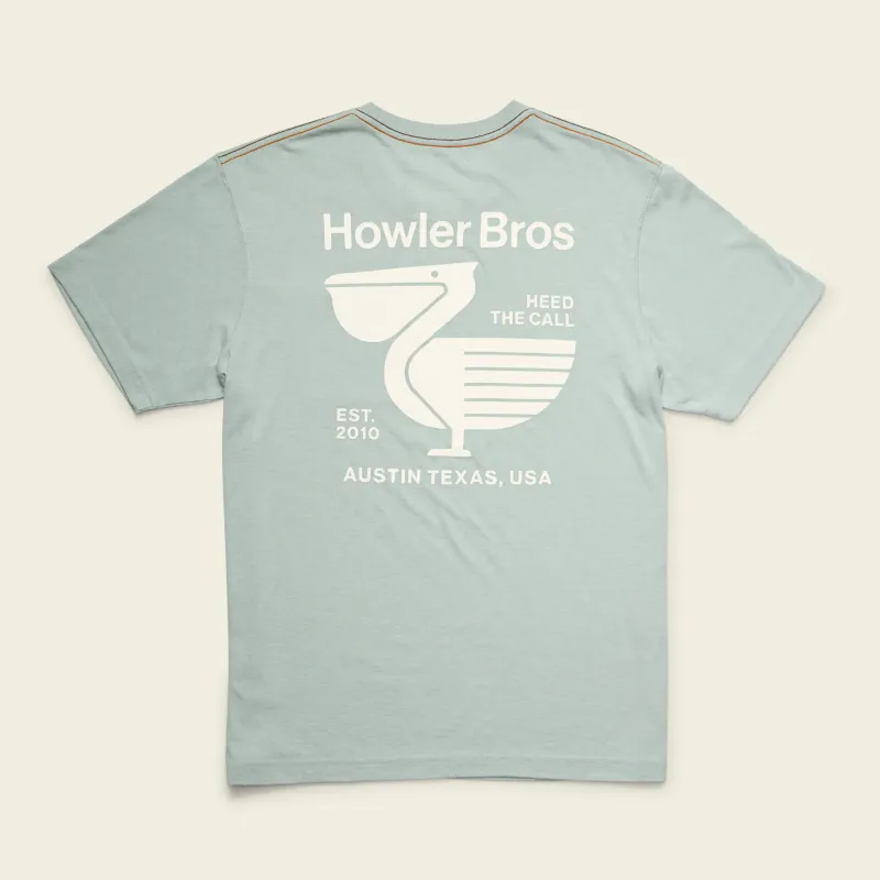 Pocket T-Shirt- Pelican Postage: Puritan Grey