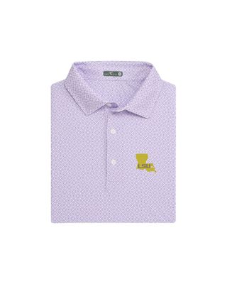 LSU Diamonds Printed Polo