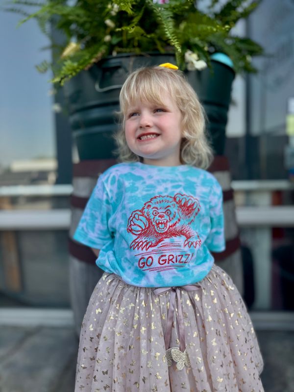 Youth Go Grizz Sketch Tie-Dye