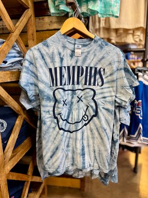 Grizz Smiley Face  Tie-Dye Tee