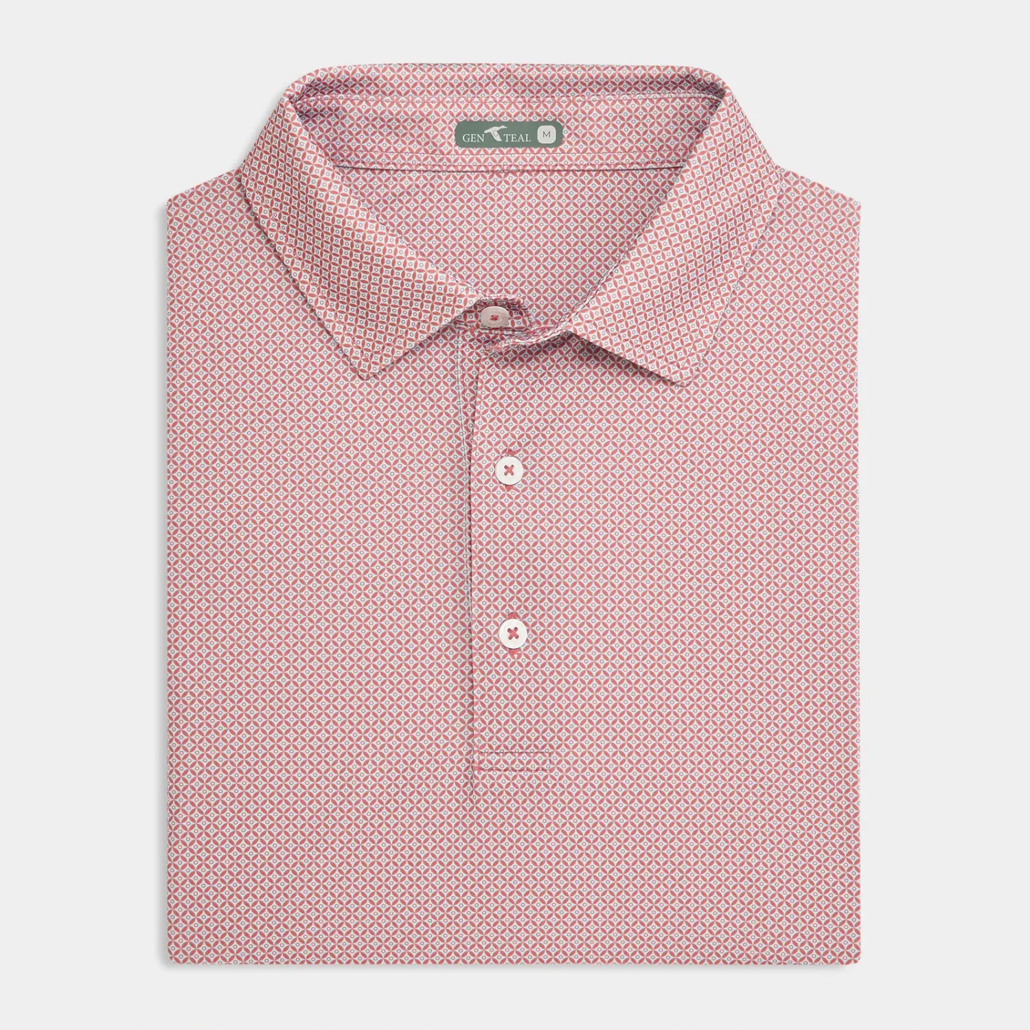 Clay Circle Printed Performance Polo