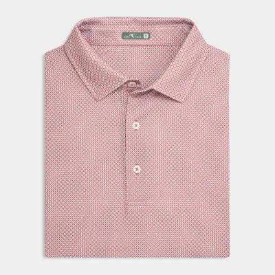 Clay Circle Printed Performance Polo