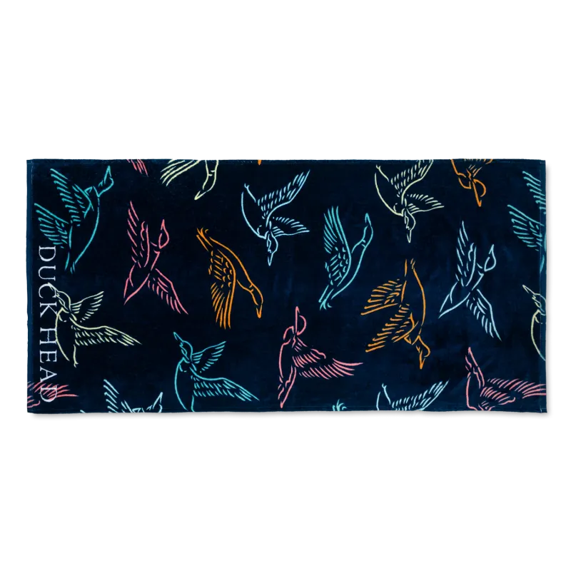 Flying Mallard Beach Towel