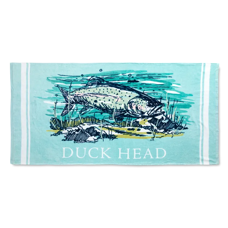 Trout Beach Towel Pastel Blue