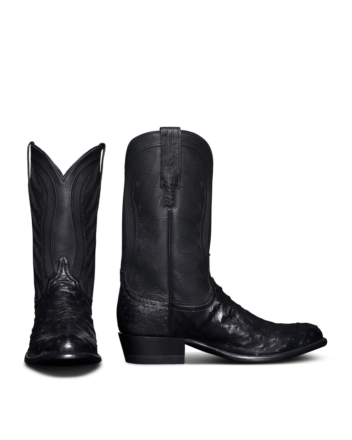 The Wyatt, Size: 9, Color: Midnight Ostrich