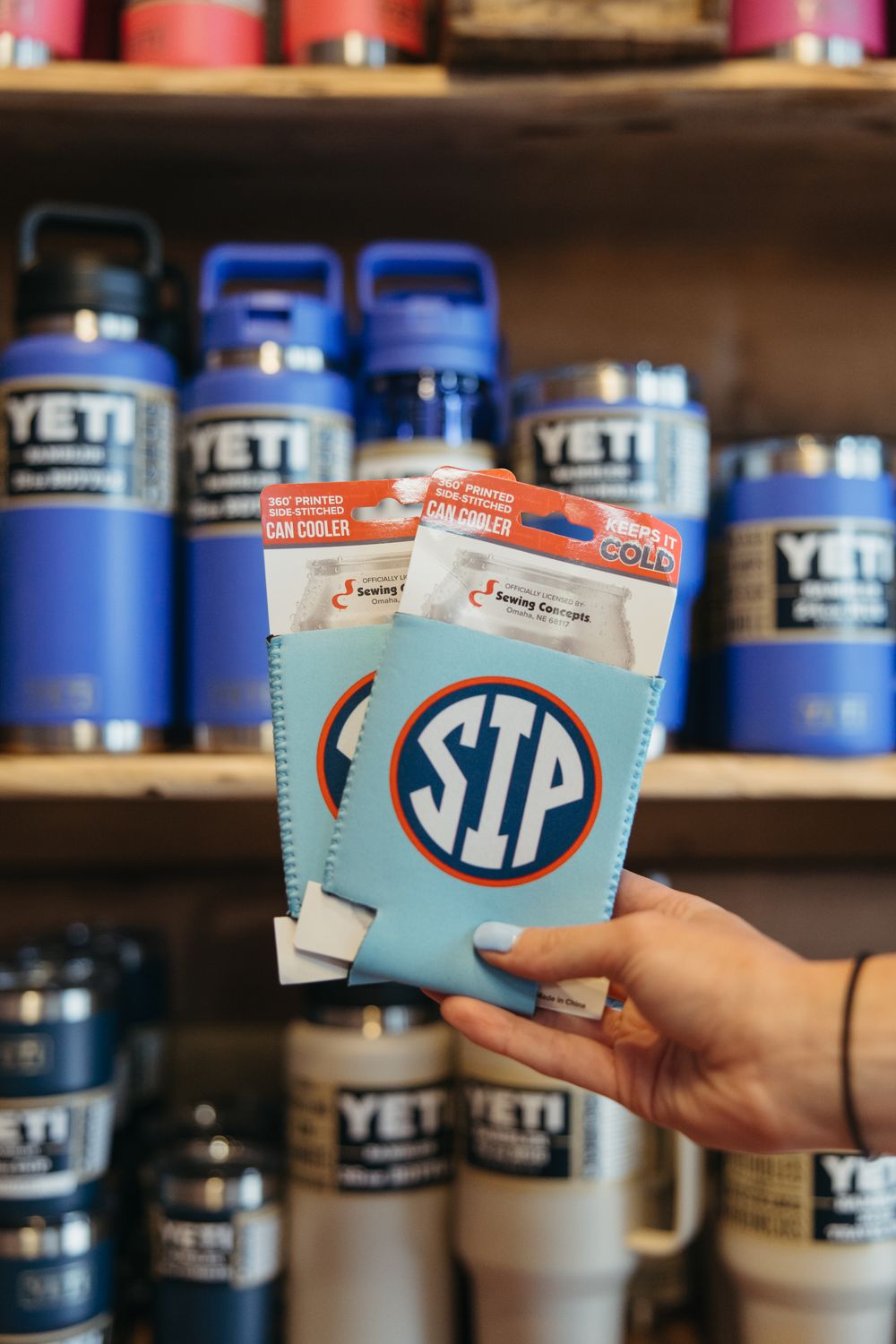 Ole Miss SIP Can Koozie