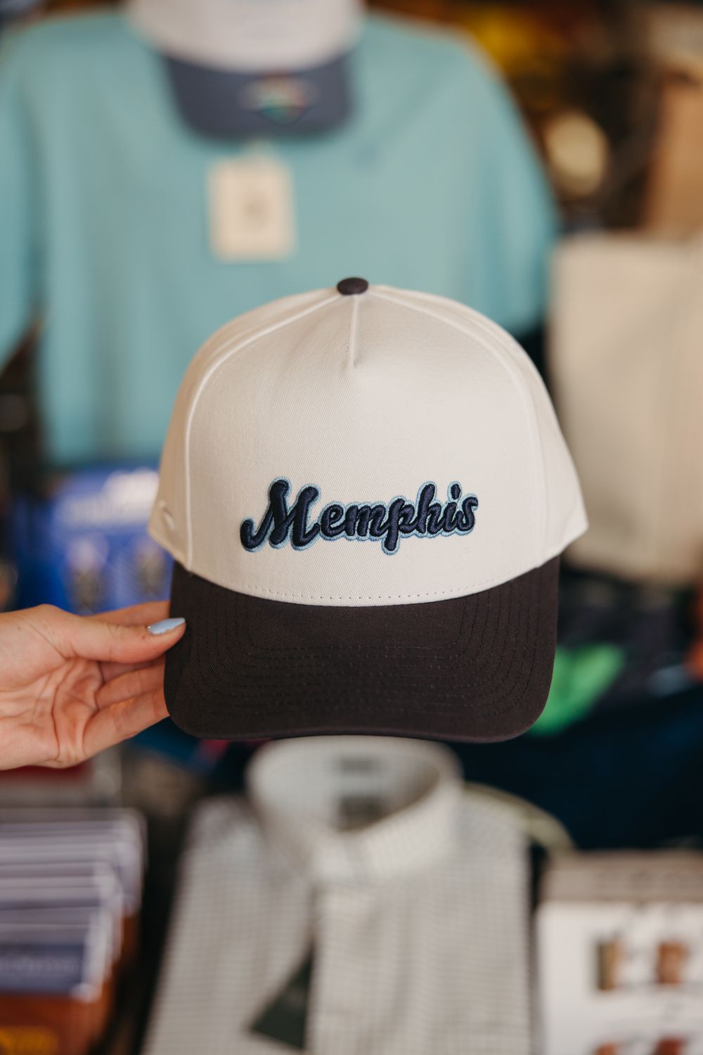The Memphis Two-Tone, Color: White &amp; Beale Blue