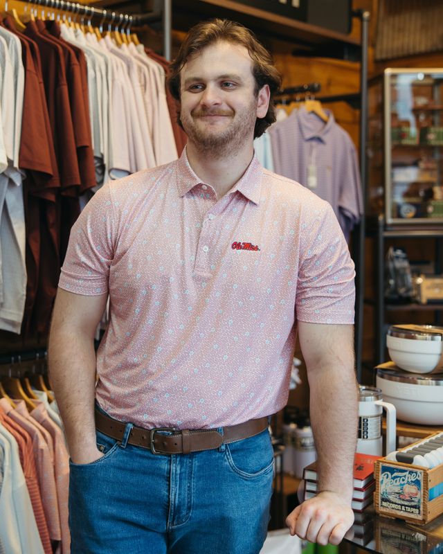 Ole Miss Reels Print Polo