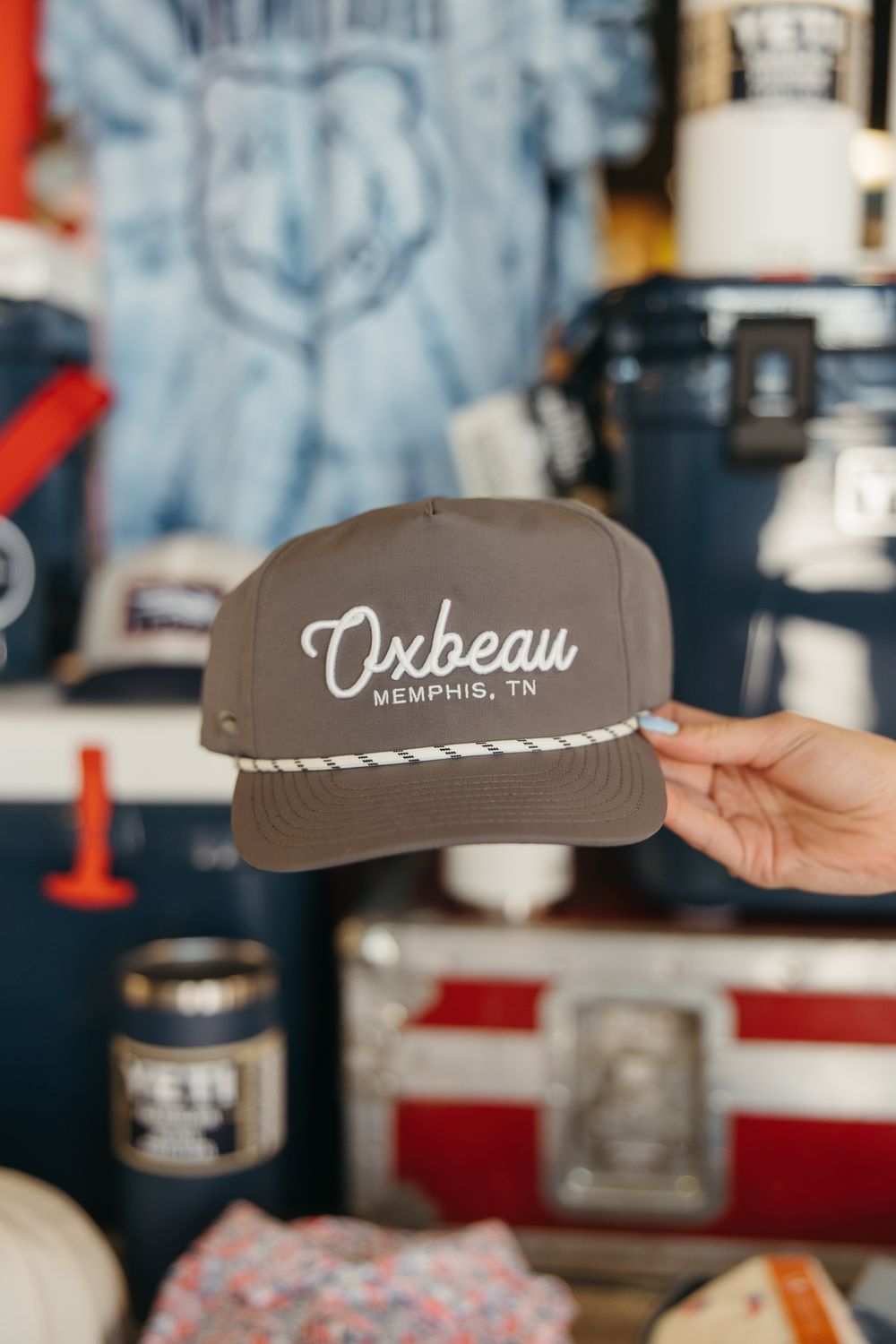 Oxbeau Script Rope Hat, Color: Smoke
