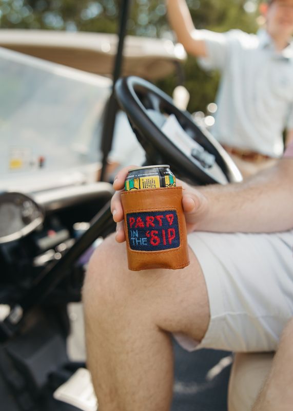 Party in the Sip Needlepoint Can Cooler