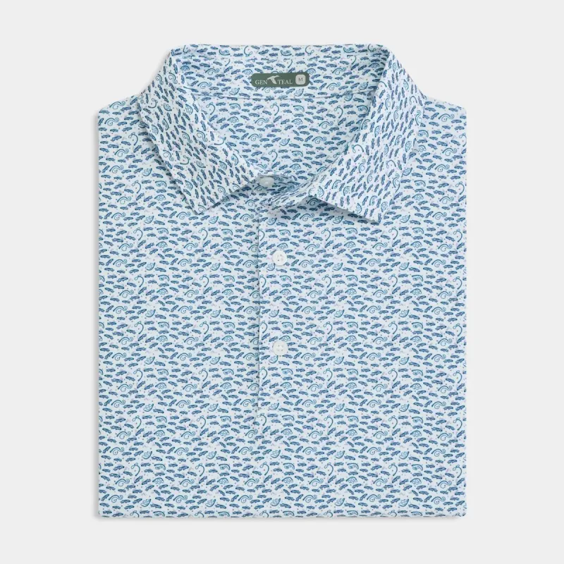 Catch and Release Printed Polo