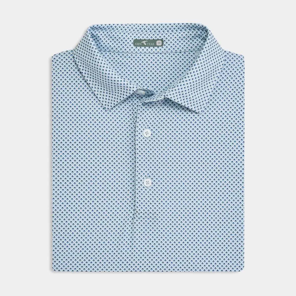 Prismatic Printed Performance Polo, Size: S, Color: Sky