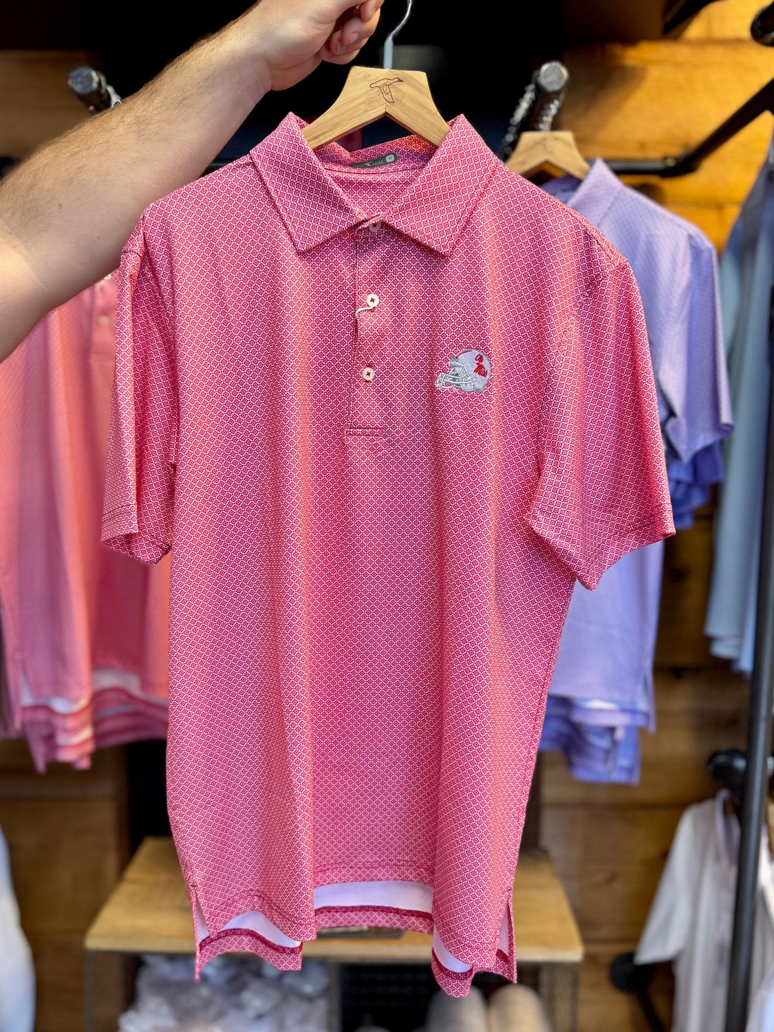 Ole Miss Helmet Diamond Polo