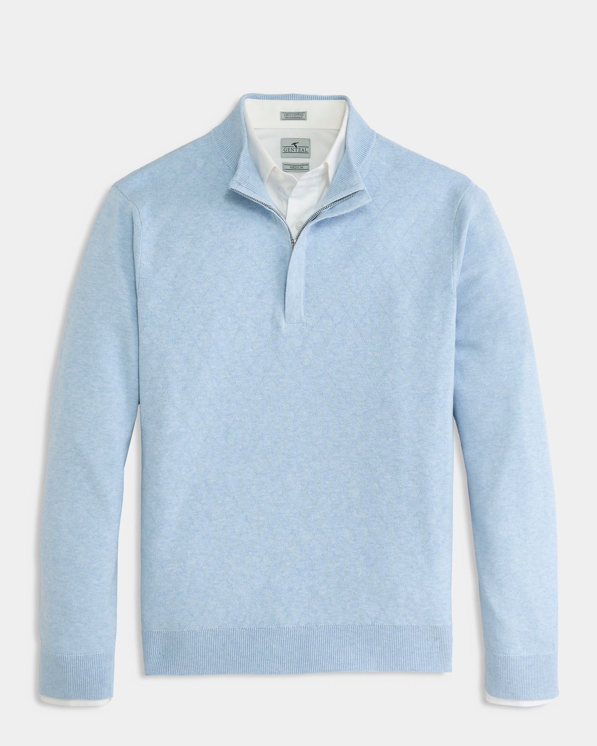 Bramlett Diamond Quilted Quarter-Zip, Size: M, Color: Sky Blue