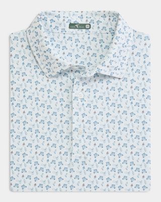 Stream to Green Printed Printed Polo
