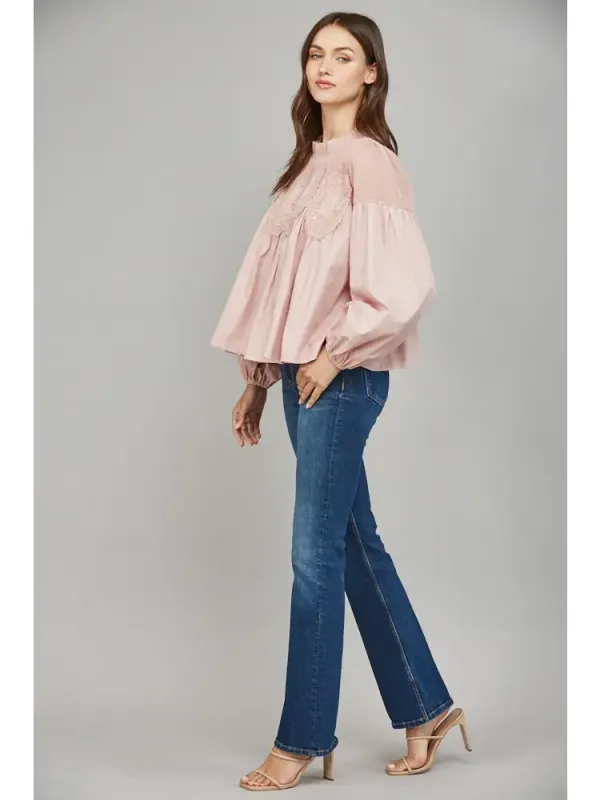 Lace Applique Blouse