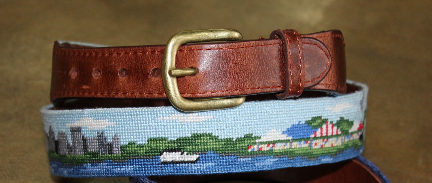 Memphis in May Needlepoint Belt