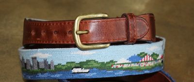 Memphis in May Needlepoint Belt