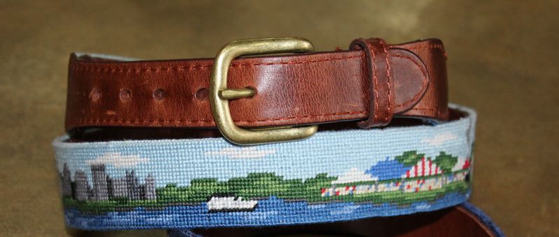 Memphis in May Needlepoint Belt
