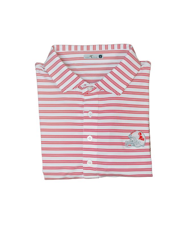 Ole Miss Helmet Cardinal Rush Polo