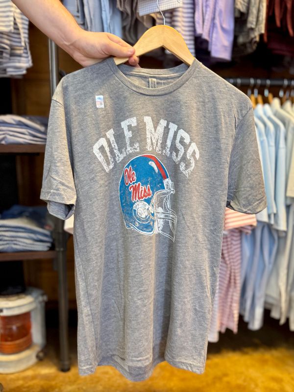 Ole Miss Powder Blue Helmet Tee