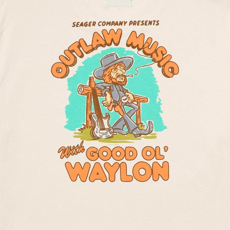 Seager x Waylon Jennings Outlaw Tee