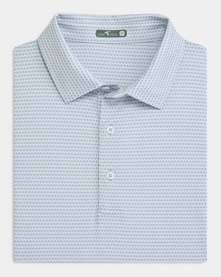 Argyle Geo Printed Performance Polo