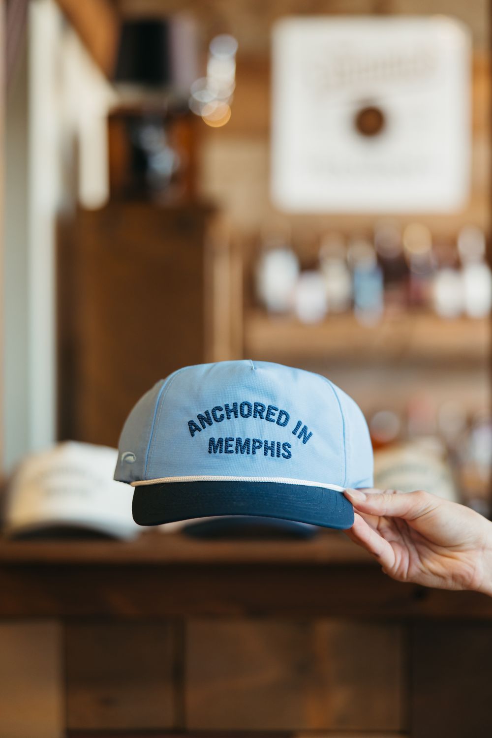 Anchored in Memphis Rope Hat, Color: Beale Blue