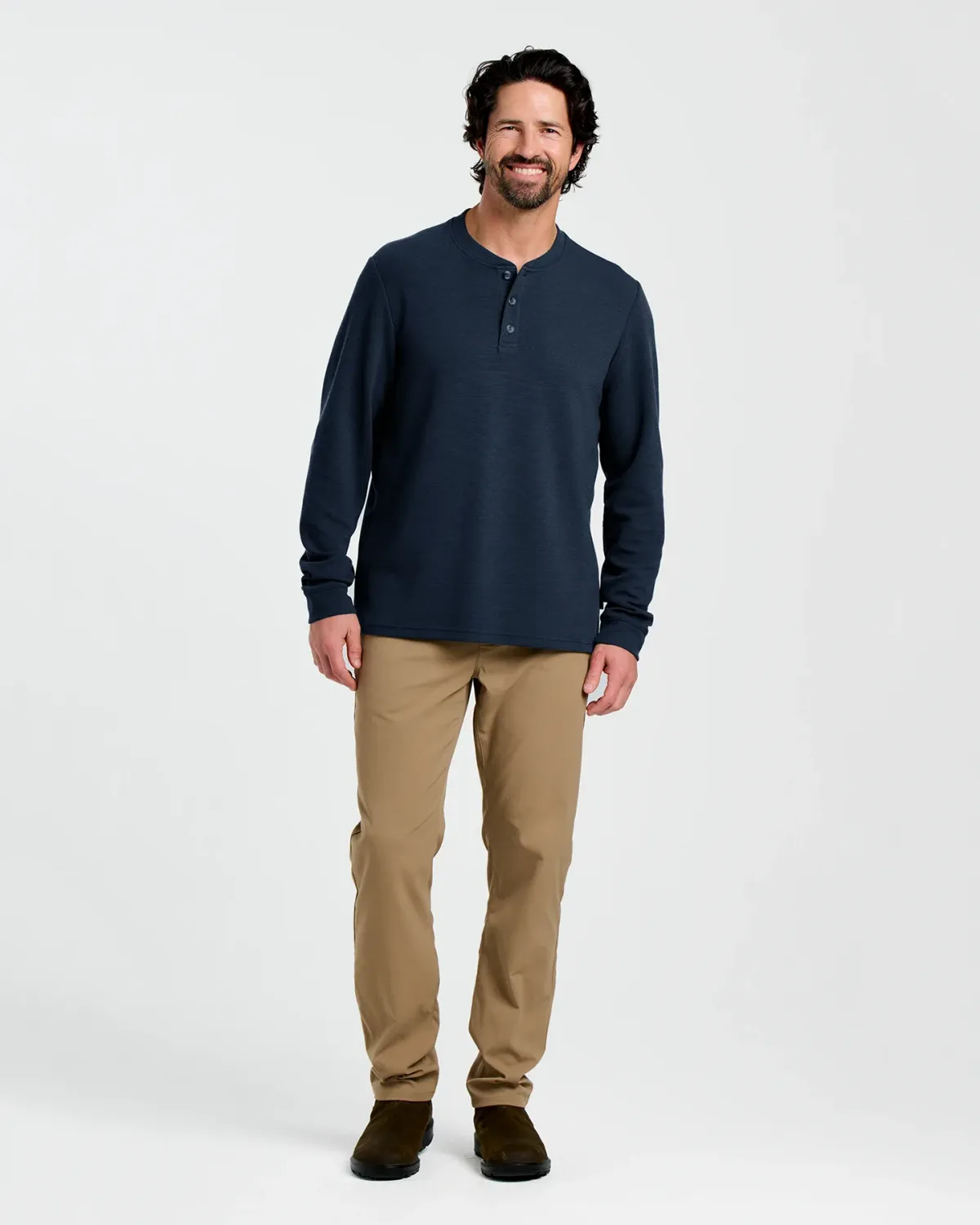 Waffle Long Sleeve Henley