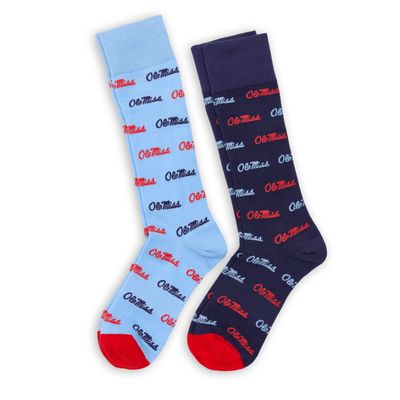 Ole Miss Script Dress Sock