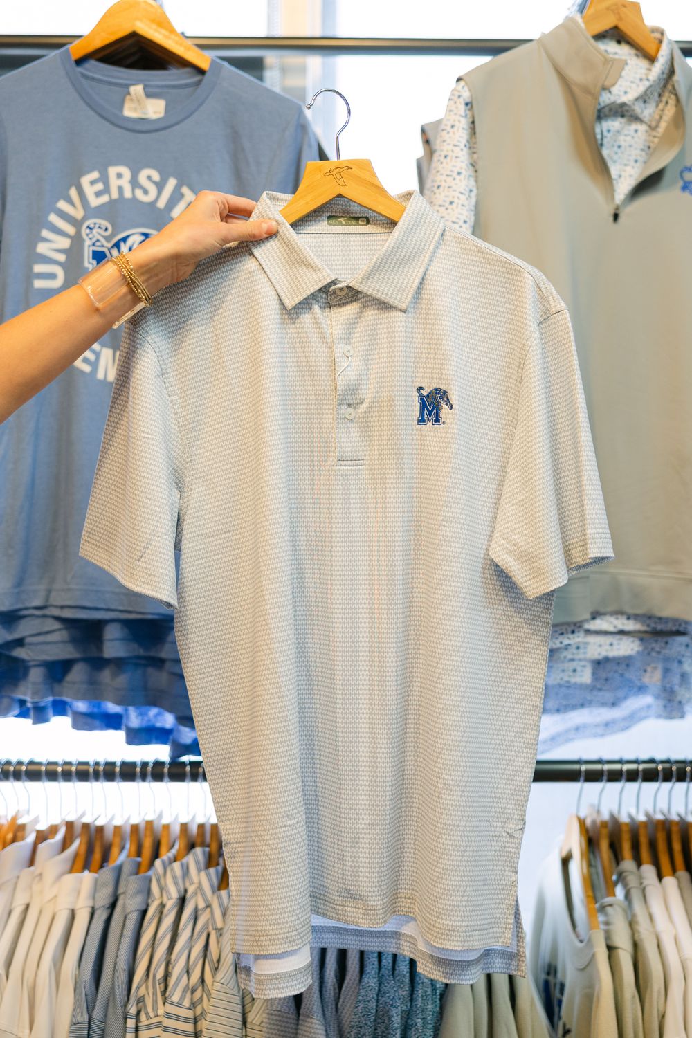 Memphis Tigers Geo Printed Polo