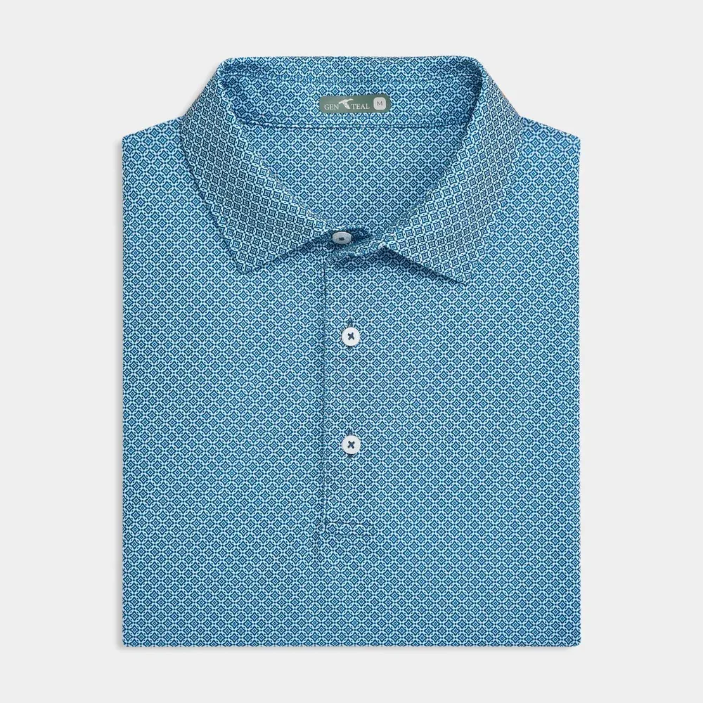 Diamond Lattice Printed Polo