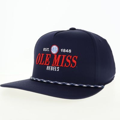 Ole Miss Navy Caddy Rope Hat