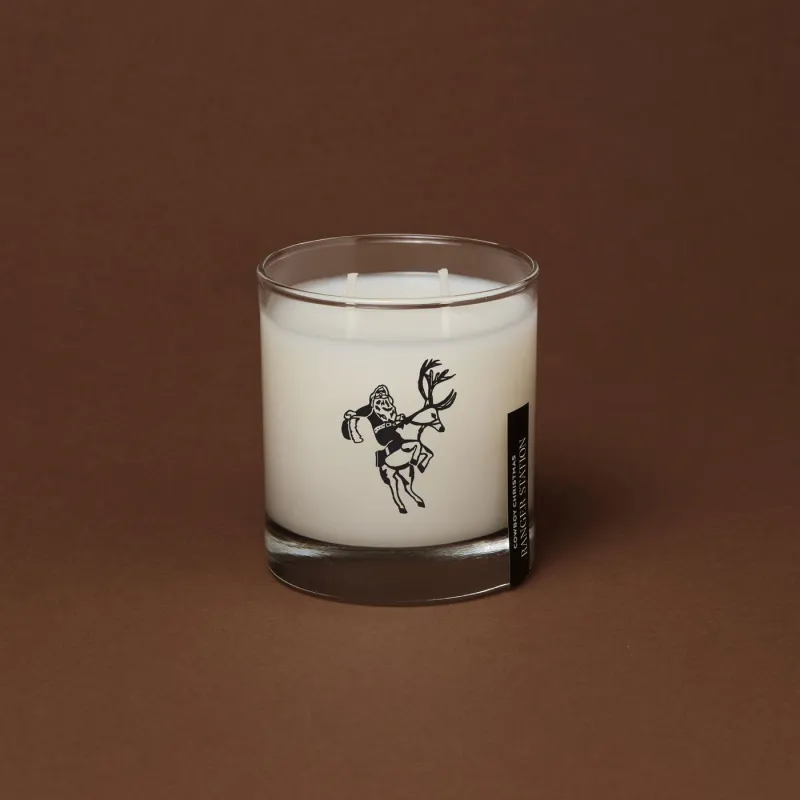 Cowboy Christmas Candle