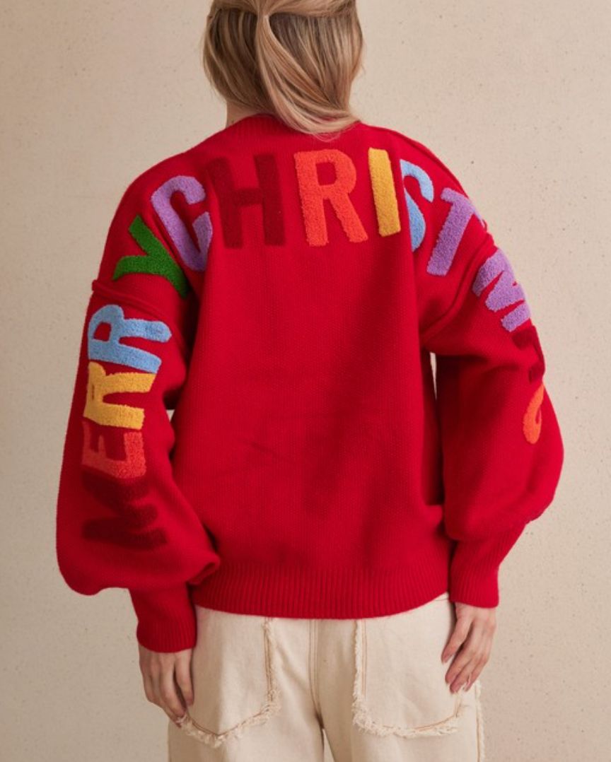  Christmas Letter Cardigan