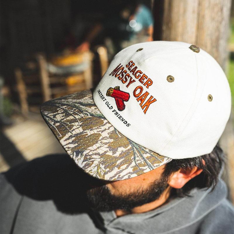 Seager x Mossy Gone Hunting Cream/Camo Snapback
