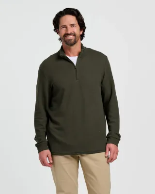 Men&#39;s Waffle Quarter Zip